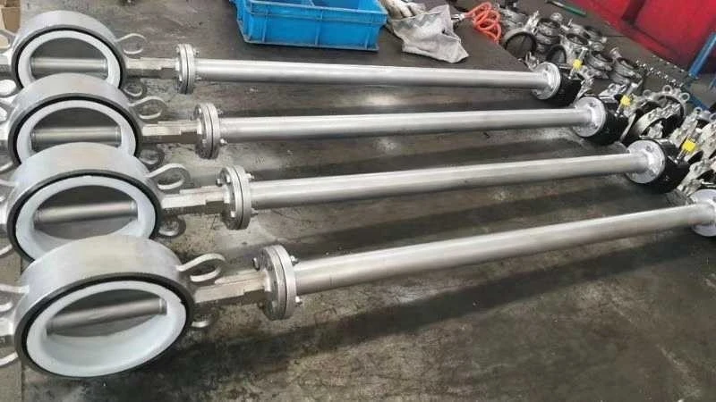 Gear Wafer Butterfly Valve Extended Stem