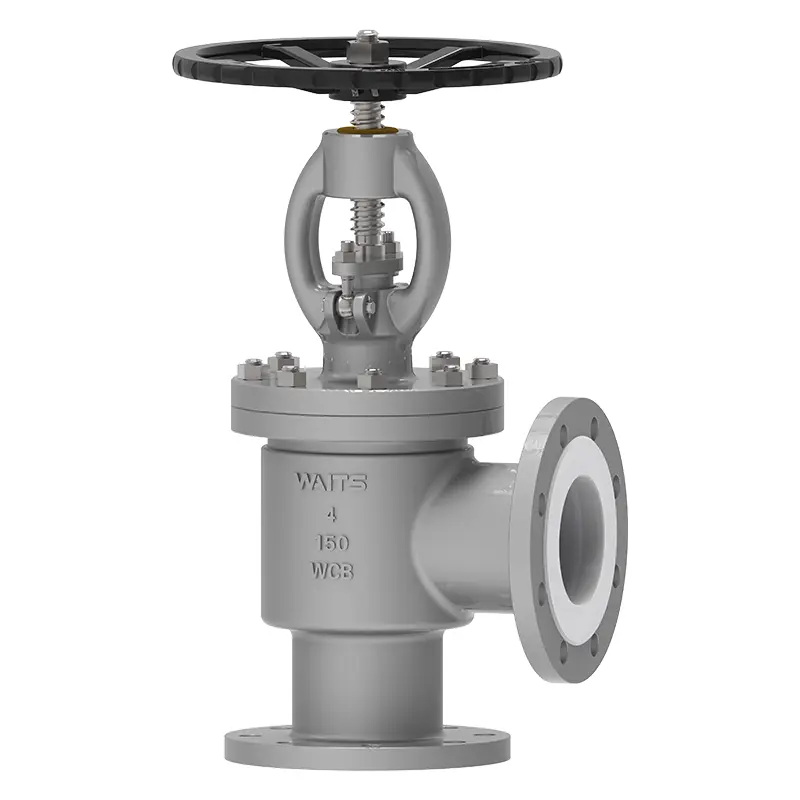 Βαλβίδα σφαίρας γωνίας με επένδυση PTFE‌‌